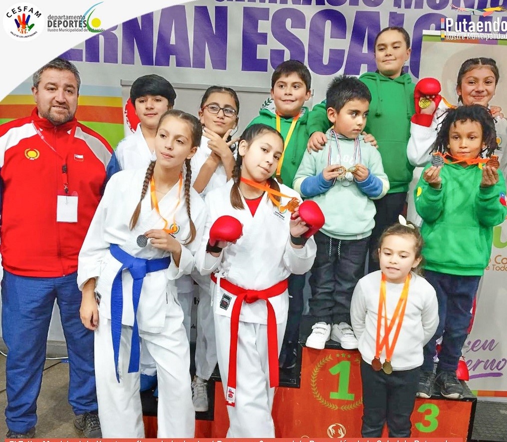 Niñas y niños del Taller Municipal de Karate obtuvieron importantes logros en torneo realizado en Santiago