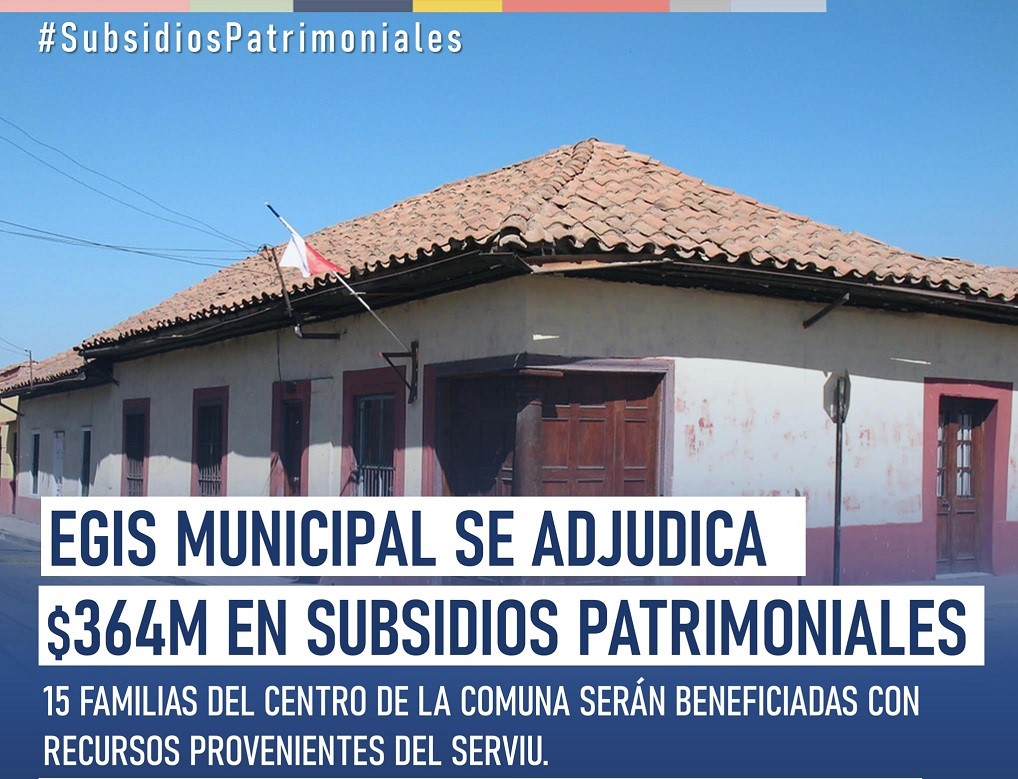 EGIS Municipal se adjudica 364 millones de pesos en subsidios patrimoniales